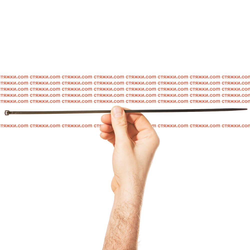 пластиковый хомут 5х500 черные (100шт/уп)