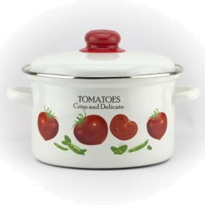 Кастрюля эмалированная 3л «Томато» 01-Б1612/4