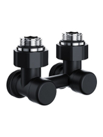 Узел нижнего подключения Royal Thermo Design угловой 1/2"х3/4" EK евроконус (черный)