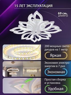 Потолочная люстра Natali Kovaltseva FORTUNA LED LAMPS 81109/7C