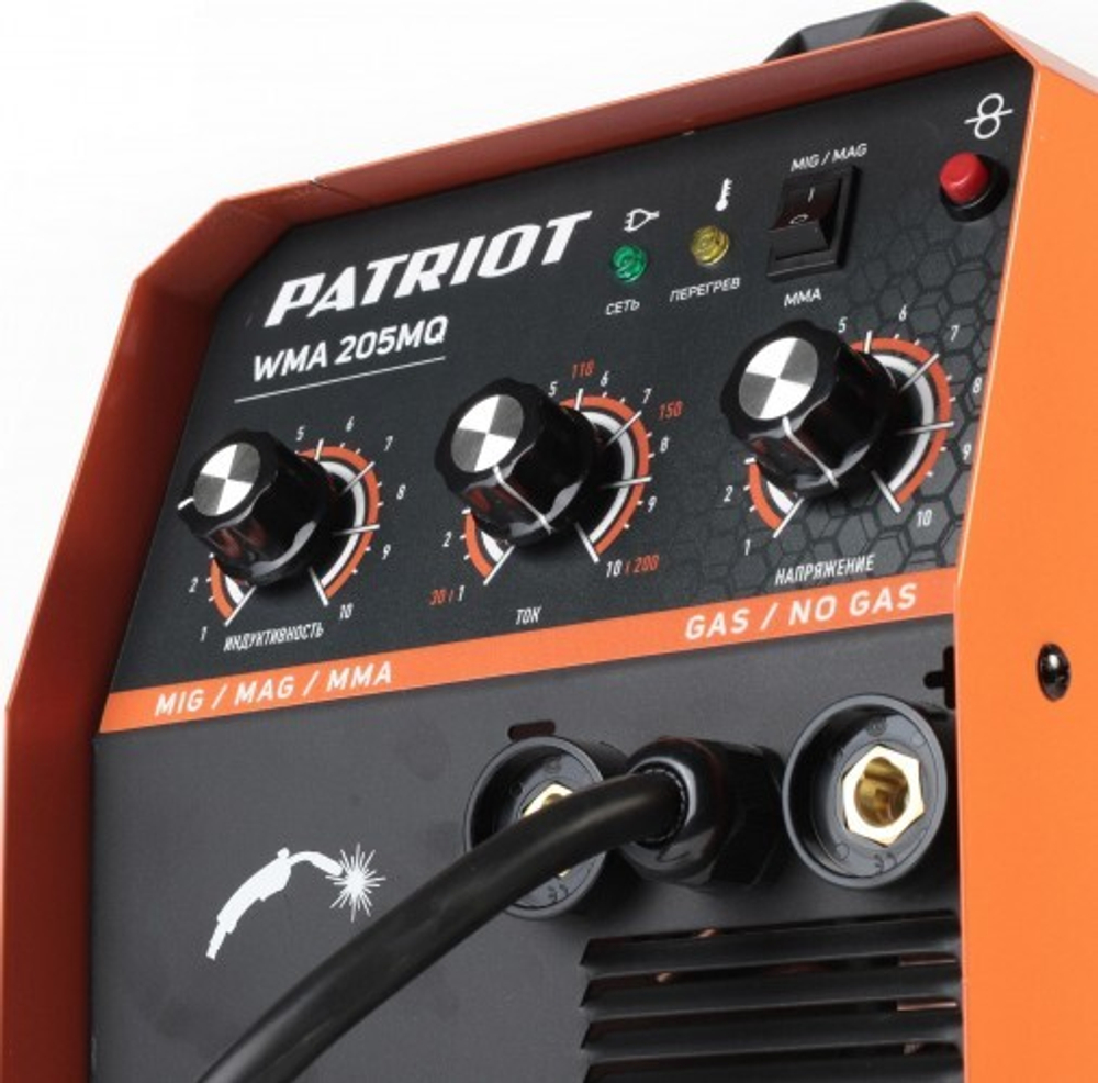 Сварочный полуавтомат PATRIOT WMA 205 MQ инверторный mig/mag/mma 605302155
