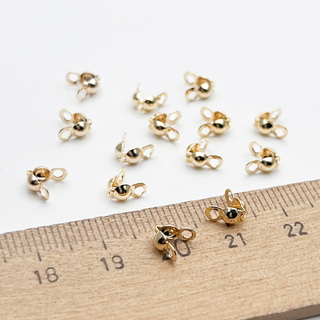 Каллот, цвет золото, размер 6*2,8 мм, внутренний размер 2,5 мм, цена за набор 10 штук