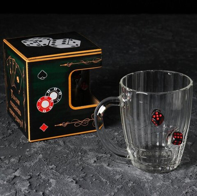 Кружка "Непробиваемая", игральные кости, для пива, микс  500 мл