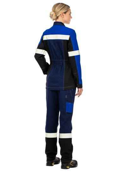 Костюм женский "Виват" брюки (синий/василек/черный)