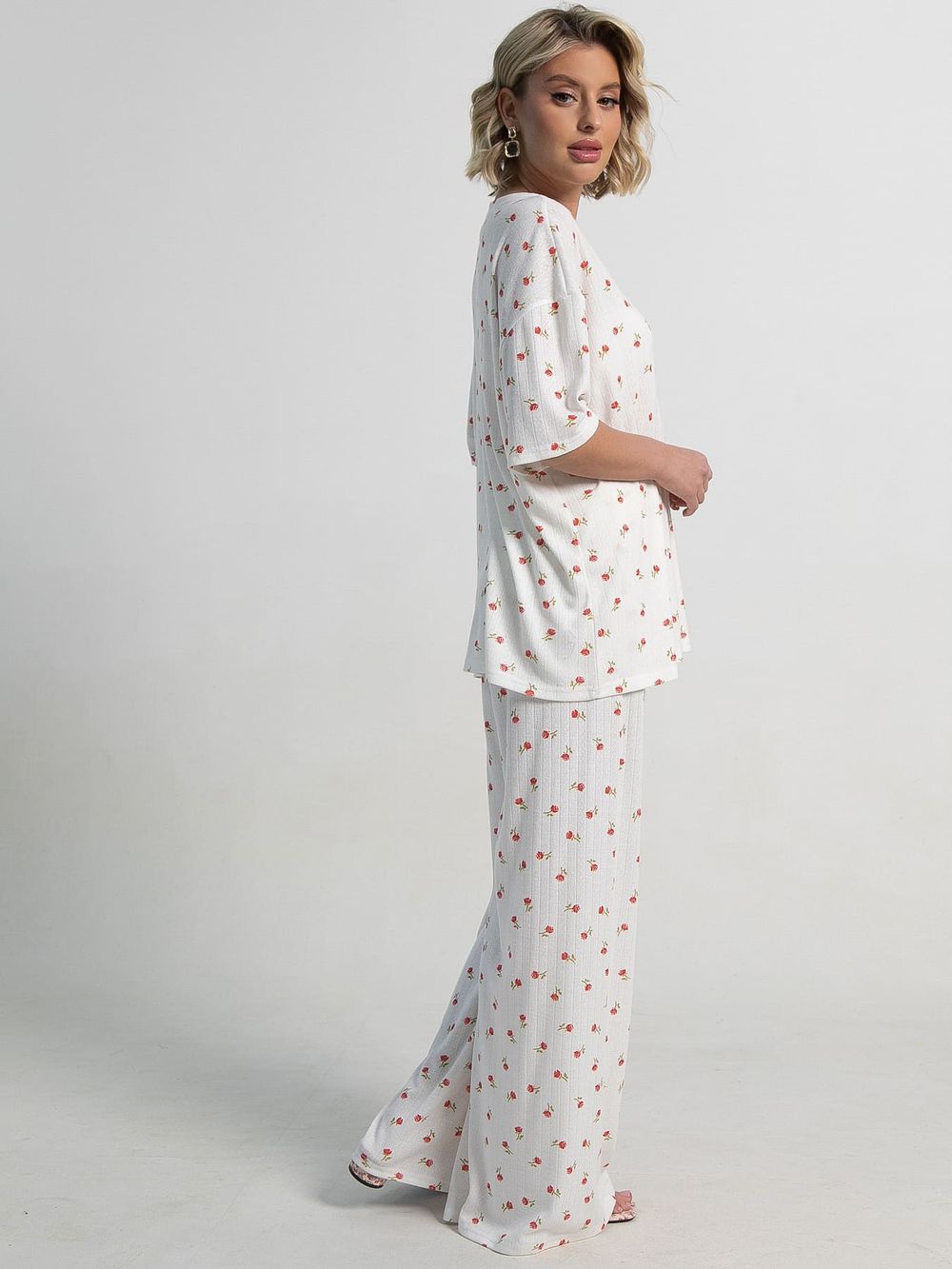 Костюм домашний с брюками Мона (белый) К15209-1М LT Collection