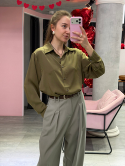 Брюки Almond с ремнем мятный