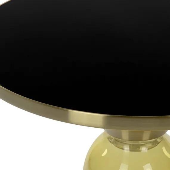 Кофейный стол Vaso Glass Ø50х53 см, желтый