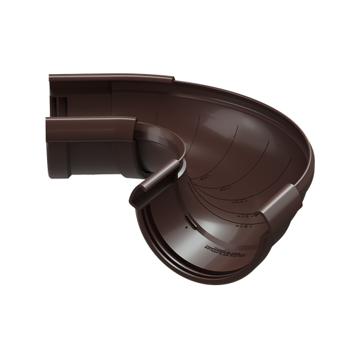 Угловой элемент желоба регулируемый 60°-160° Шоколад LUX
