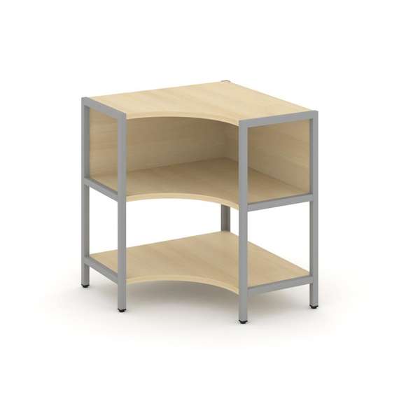 Shelf System Односекционный угловой стеллаж двухярусный SN.STMU-211 Акация Лорка/Металл Серый 810*81