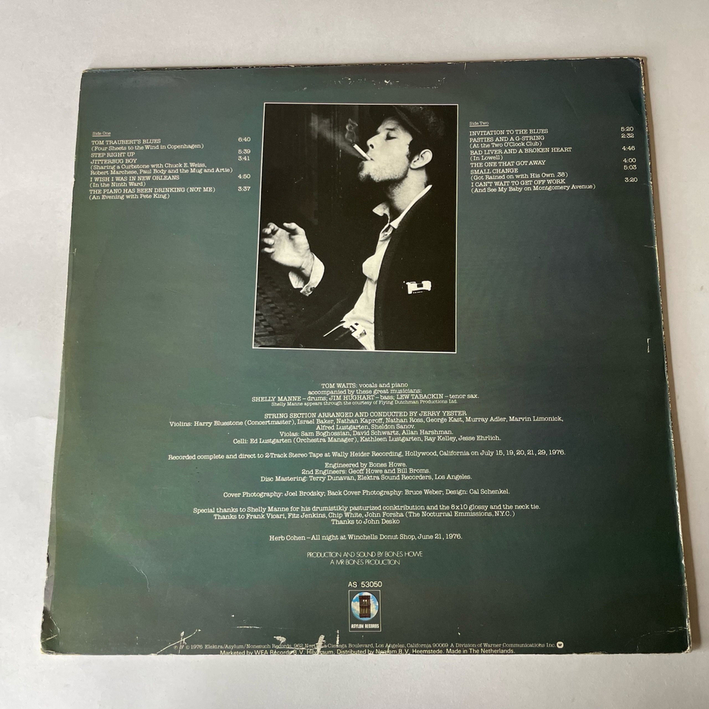 Винтажная виниловая пластинка LP Tom Waits Small Change (Нидерланды 1976)