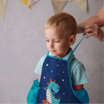 Фартук завязки 49х39 Динозавр (синий)