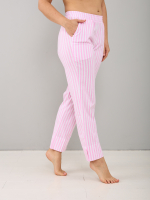 Пижама с брюками КБ-014П/белорозовая-полоса