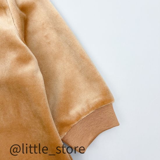 Комбинезон велюровый "Пушок" Карамель