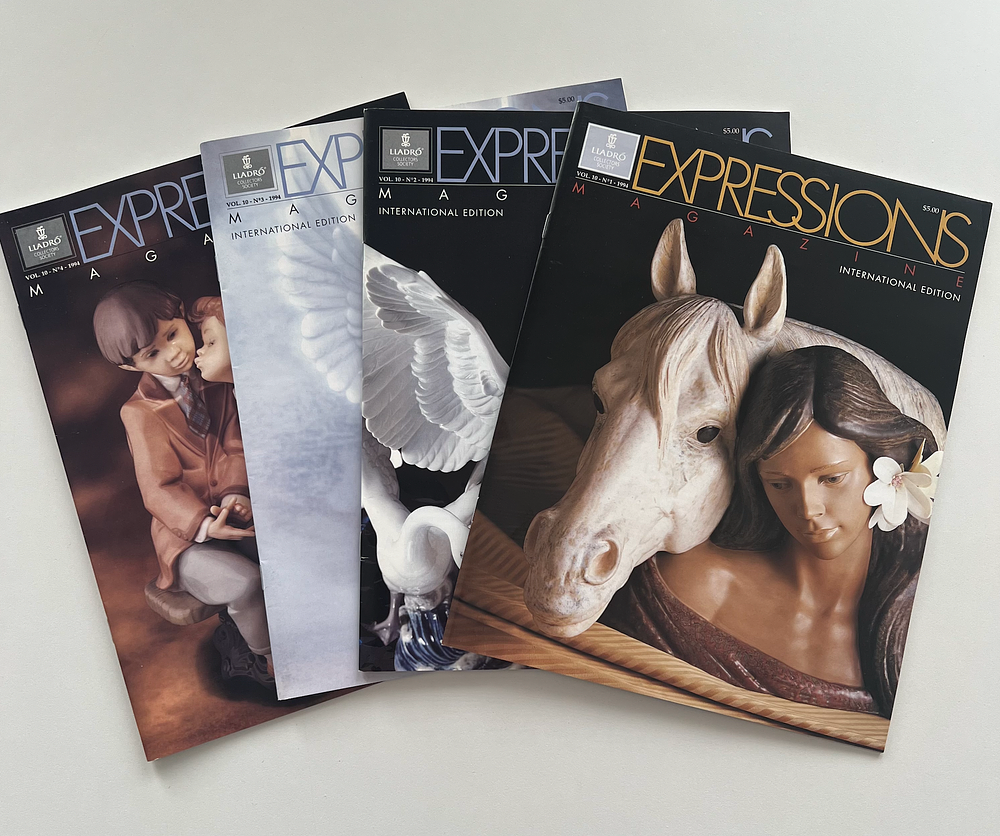 Полный годовой комплект коллекционных журналов «Expressions» (Lladro Collectors Society) за 1994 год