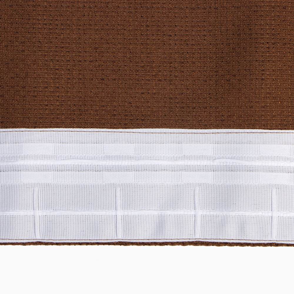 Штора портьерная  без держателя 135*270 коричневая