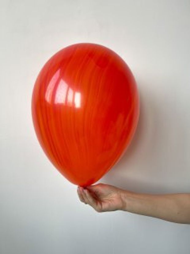 Q Шар 11" / 24 см, супер агат Red Orange (БГ-16)