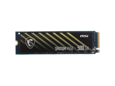 SSD накопитель MSI Spatium M450 M450 V1 500ГБ, M.2 2280, PCIe 4.0 x4, NVMe [S78-440K380-P83]