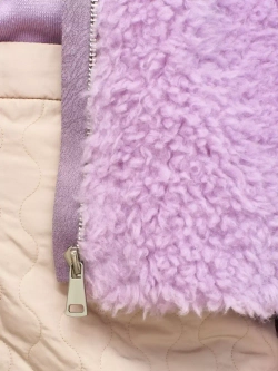 Шуба чебурашка тедди из шерсти, розовая, SilverFox