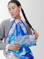 Платок «Весна в Арктике» 100% шёлк