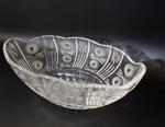 Салатник, фруктовница из хрусталя СССР, алмазная грань ,винтаж, 1960-1980 гг.