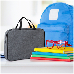 Папка с ручками Премиум А4 "Графит", полиэстер, на молнии, 60мм, ArtSpace