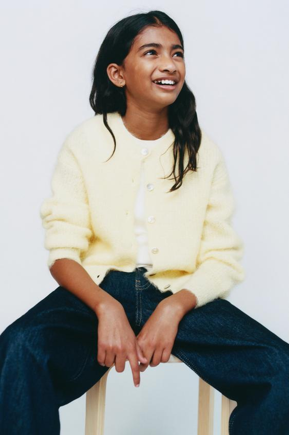 ZARA КАРДИГАН ИЗ СМЕСОВОЙ АЛЬПАКИ, ЖЕЛТЫЙ