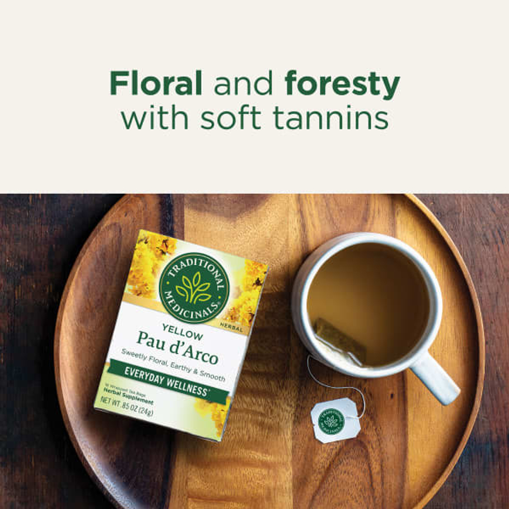 Traditional Medicinals, Yellow Pau d 'Arco, без кофеина, 16 чайных пакетиков, 24 г (0,85 унции)