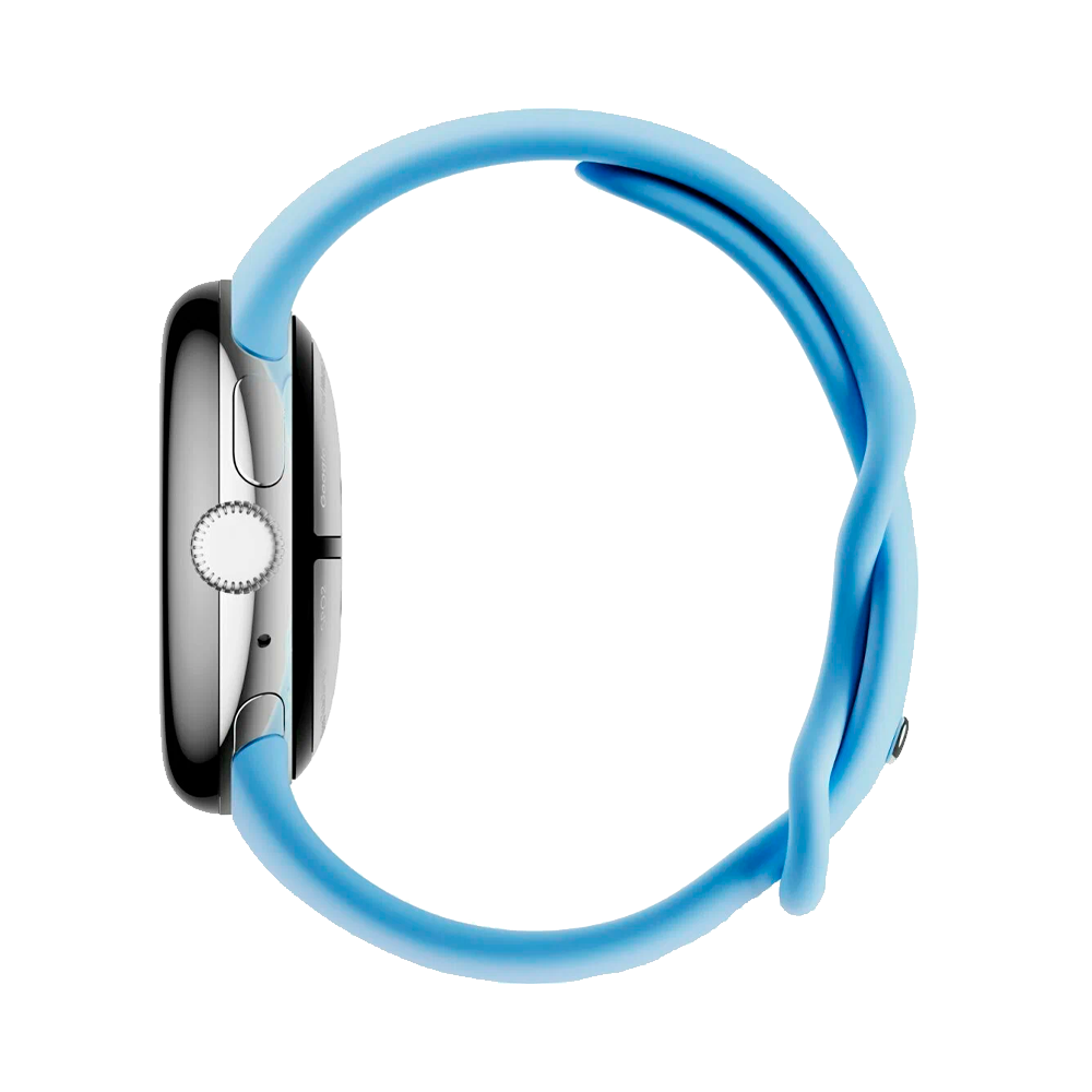 Умные часы Google Pixel Watch 2 Wi-Fi 41mm, Silver/Bay (Полированный серебристый корпус, ремешок голубого цвета)
