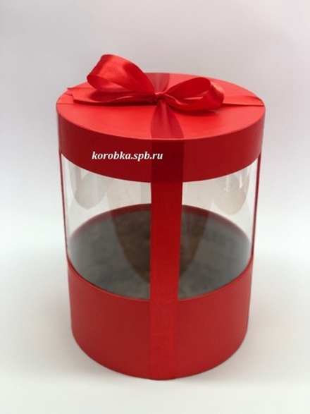 Коробка аквариум 18 см Цвет :Красный .