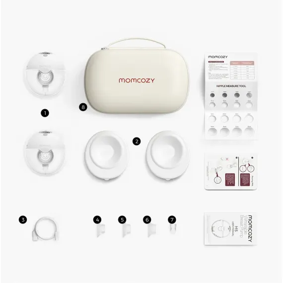 Молокоотсос электрический Momcozy M5 Quill Grey (2 шт)