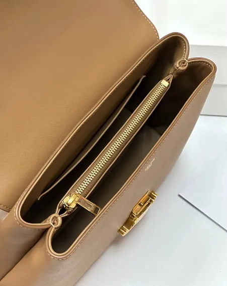 Сумки CELINE MEDIUM NINO из блестящей телячьей кожи коричневый
