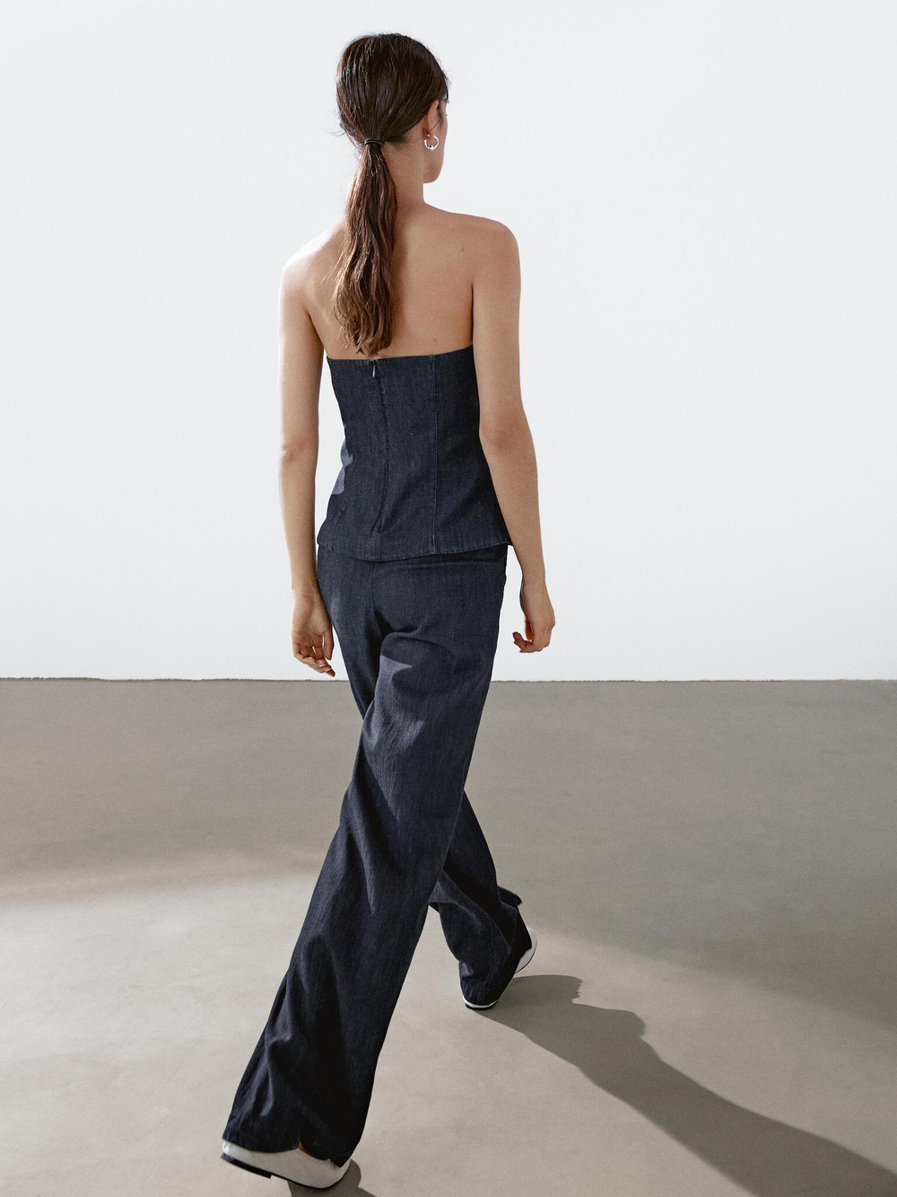 Massimo Dutti Джинсы-бананы, темно-серый