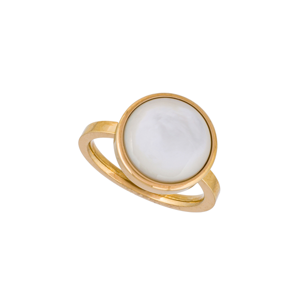 Кольцо Fiore Luna Сфера SHELL WHITE KR02913-2/8 BW/G