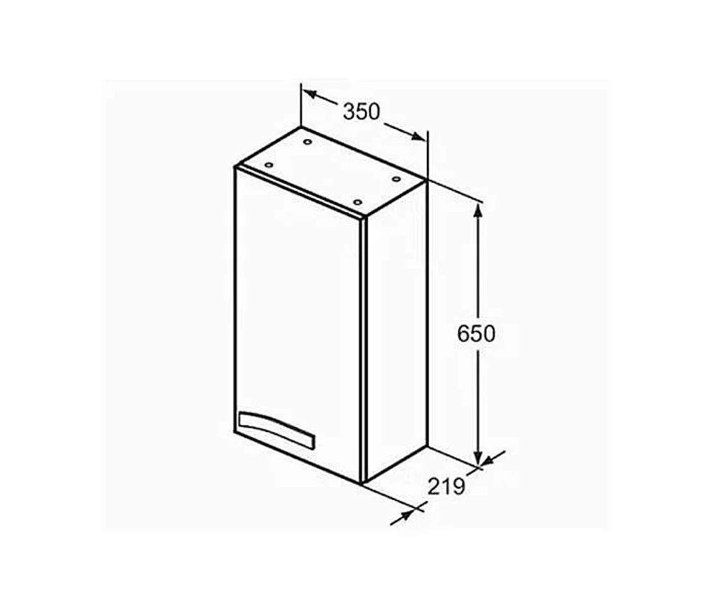 Шкаф Ideal Standard Strada K2731WG 35 белый глянцевый