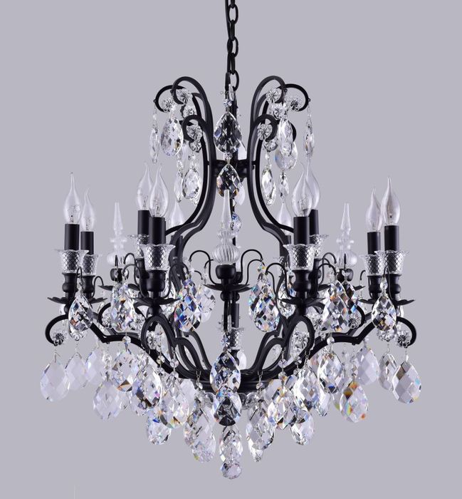 Люстра Crystal Lux MAGNIFICO SP13 BLACK/TRANSPARENT