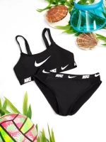 купальник раздельный спортивный топ и плаки для плавания