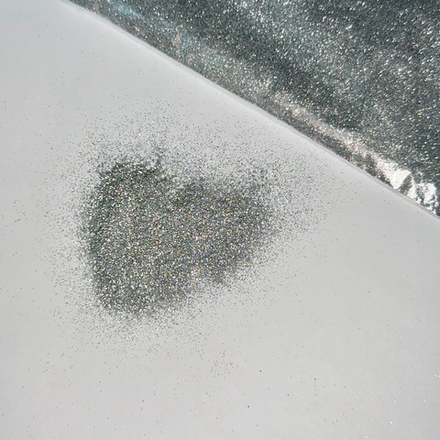 Блестки в пакетике 10 гр 0,1 мм серебро