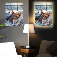 Rəqəmlərlə rəngləmə \ Картина по номерам (40х50) МОРОЗНОЕ УТРО USB LED подсветка