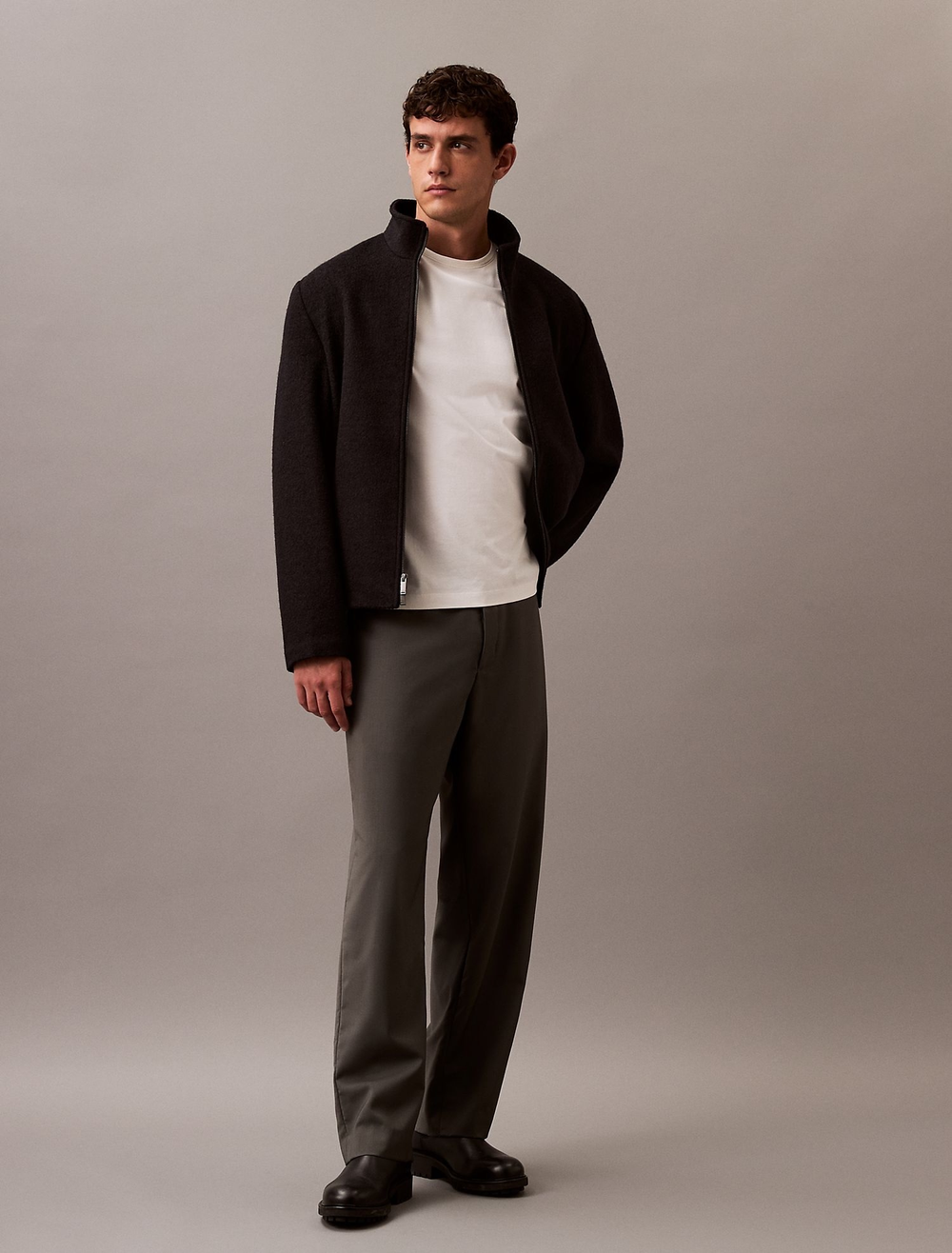 Куртка Calvin Klein Wool Blend Classic Zip Black Beauty