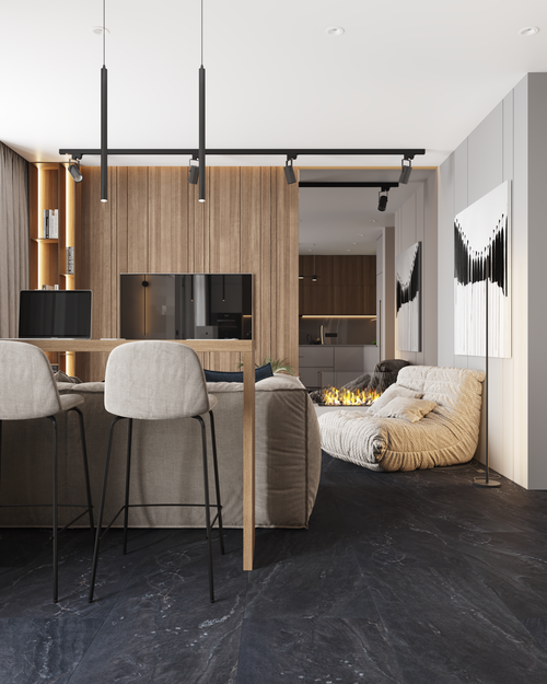 LVT-плитка VINILAM 91910 Неаполитанский Черный (4,513м2) клеевой