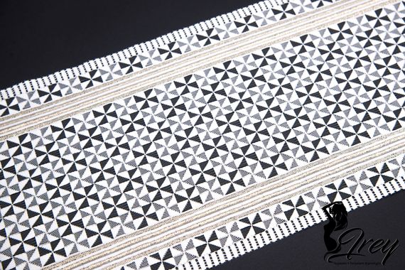 260 ОПТ Кружево эластичное 19,5 см, Италия, белый/черный