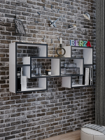 Полка настенная навесная стеллаж Zebra