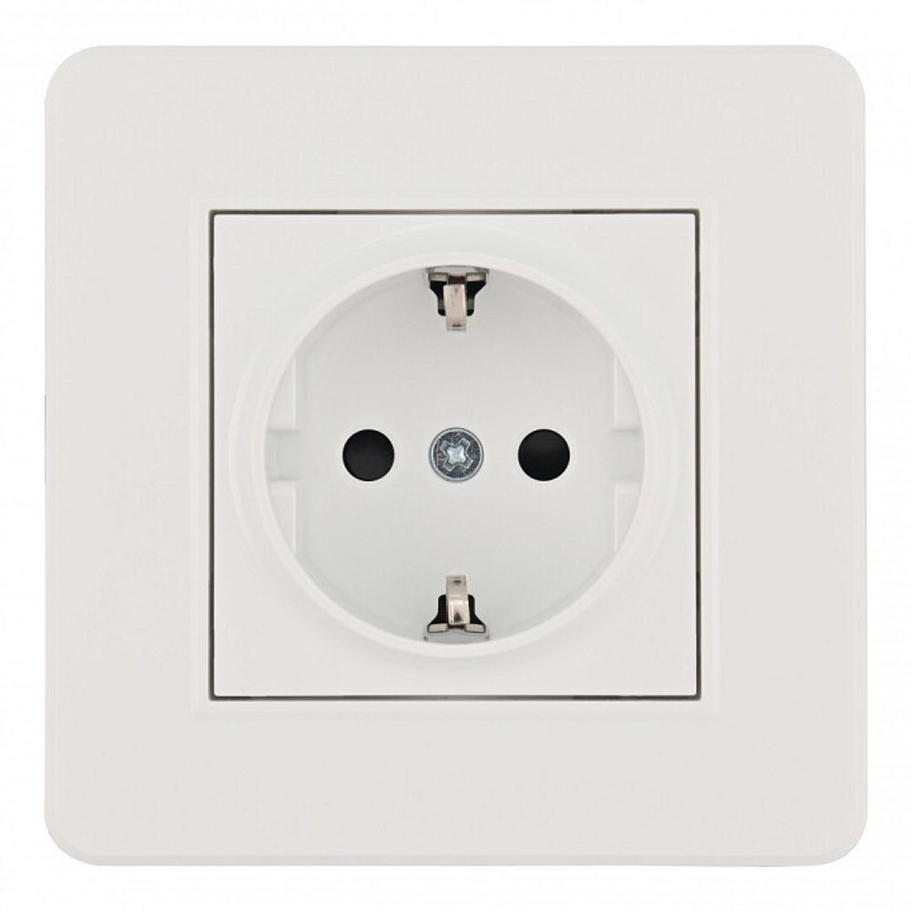 Розетка с заземлением и со шторкой Arte Milano SET16-1 SET16-1-40-1 white