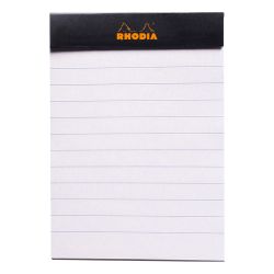Блокнот Rhodia Basics №11 A7 в линейку 80 гр черный (116009C) 2