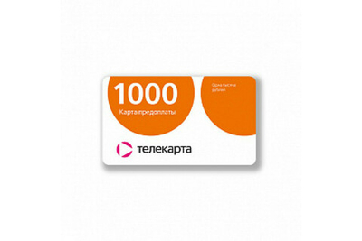 Карта оплаты Телекарта продления "1000"