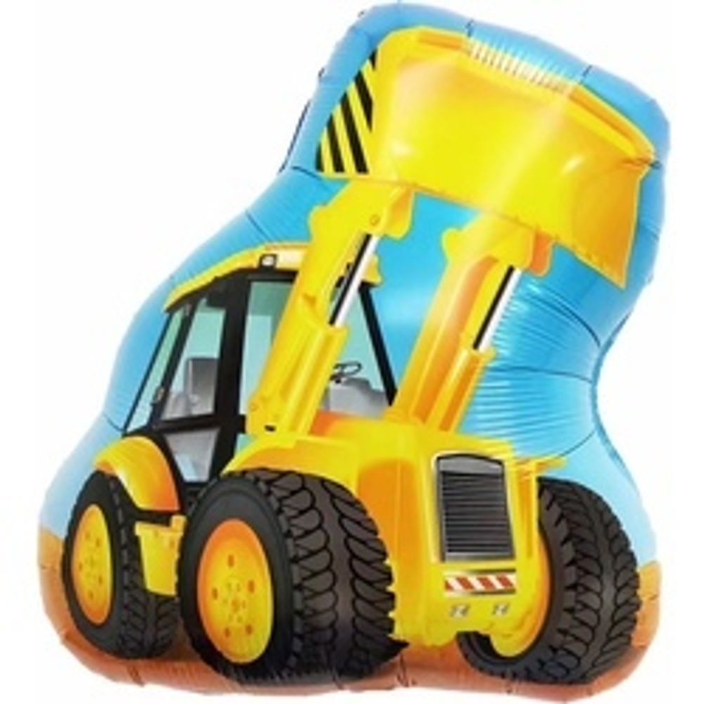 Шар (24"/61 см) Фигура, Экскаватор, Желтый