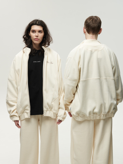 Zip-Up Sweatshirt Cream