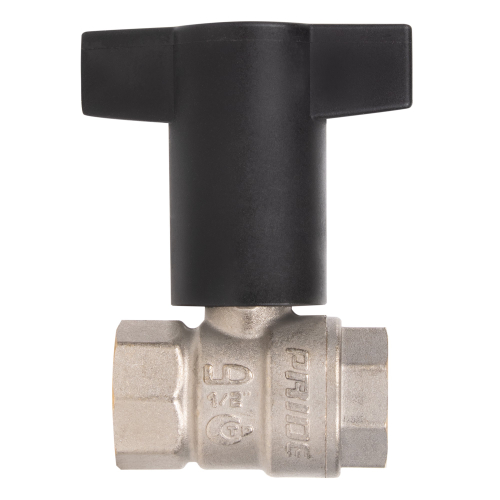 Кран шаровой латунный LD Pride47.15.В-В.ТРДу15Ру40,вн-вн,(Т-рук),(Red+Blue)