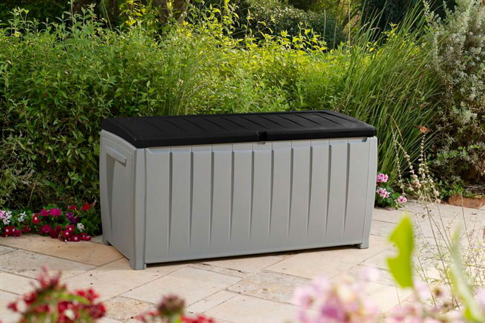 Сундук "Novel", 340 л, серый-чёрный