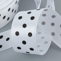 Атласная лента в горошек 25 мм